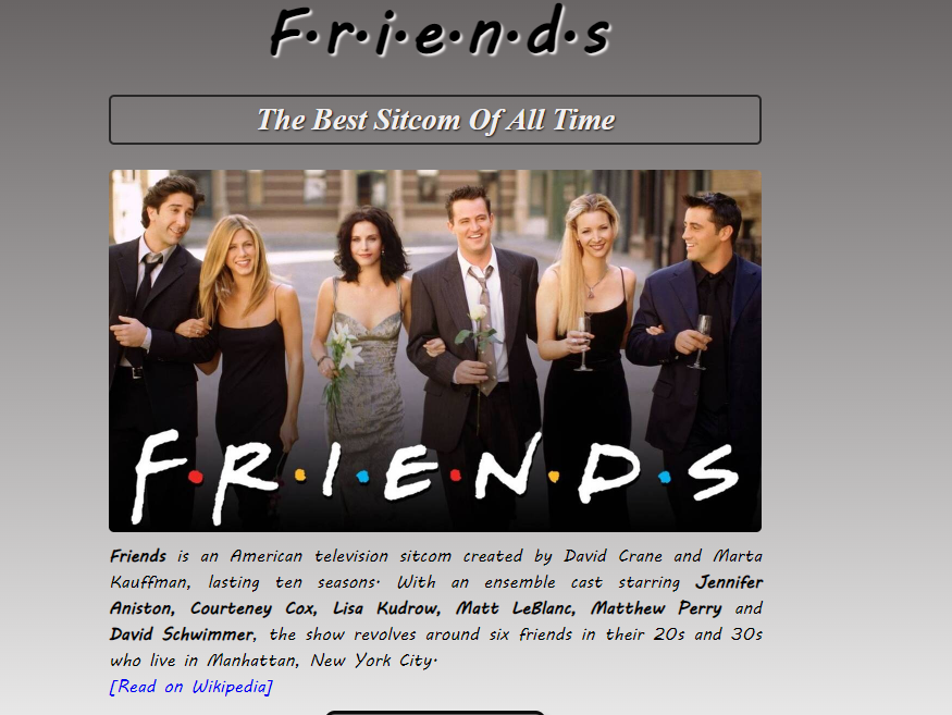 Friends Application preview